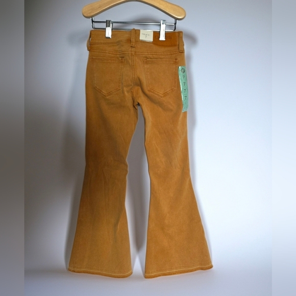 Grace in LA Girls Flare Jeans Size 10 Mustard Stretch Denim NWT - Picture 2 of 5